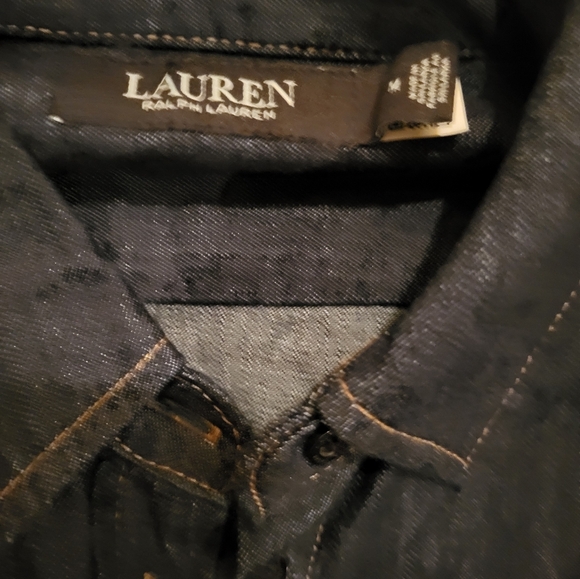 Ralph Lauren Dark Denim Button Down Shirt - Picture 3 of 3